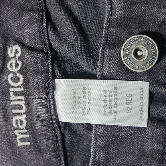 Maurice's Black Wash Low-rise Straight Jeans - Picture 5 of 6